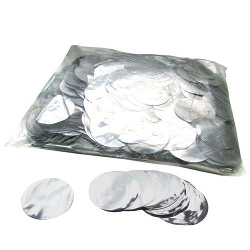 Metalkonfetti, Runde Ø41mm, (15000 stk) Silver