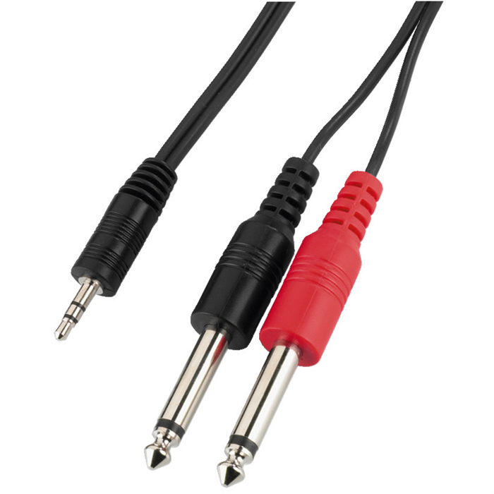 3,5mm jack - 2 x Jack, 2 meter