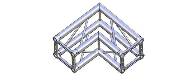 Leje Truss, 4-kant, Litec QX30S, 90° hjørne