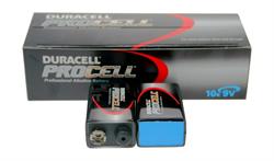 Batteri 9 Volt Duracell Procell, 10 Stk.