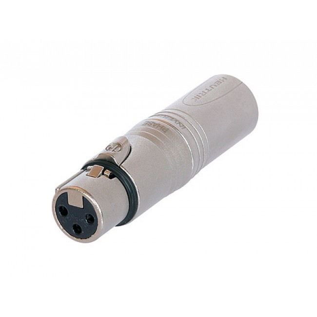 DMX adaptor XLR Neutrik 5p han > 3p hun