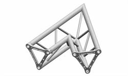 Truss 29 cm side, 3-kant, 2-way 45°