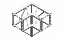 Truss 29 cm side, 4-kant, 3-way corner