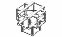 Truss 29 cm side, 4-kant, 5-way cross