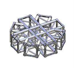 Truss 29 cm side, 4-kant, 8-way H. cross