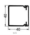 Kabelkanal komp. 40x40mm, Perlehvid