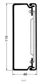 Kabelkanal komp. 40x110mm, Perlehvid