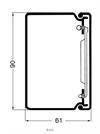 Kabelkanal komp. 90x61mm, Perlehvid