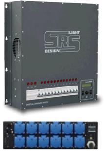 SRS, Digital instal. dæmper 12x10A, Vægmont., 12xDK-stik