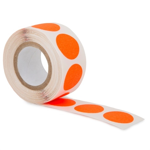 Glow Gaffatape DOTS, 19mm, 100 stk., Orange