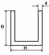 Alutube U-profil 15x15x2 mm