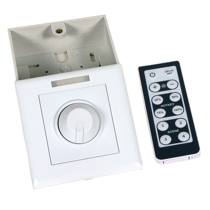 Wheeldimmer, 6A inkl. IR remote