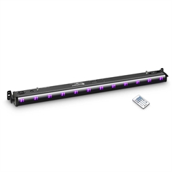 Cameo UV LED Bar, 12 x 3 W, Med IR remote